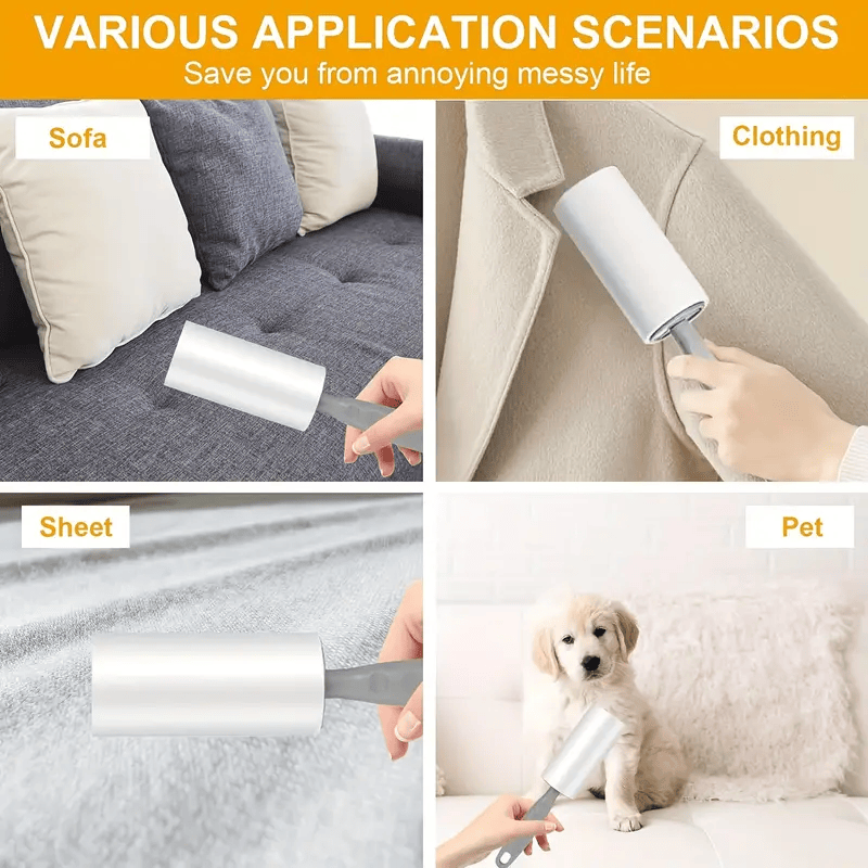 Pet Lint Roller 10m (70 Sticky Sheets) – Easy Roll & Tear