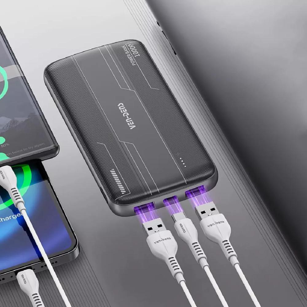 10,000mAh Portable Power Bank – Overheat & Overcharge Protection, Dual USB Output