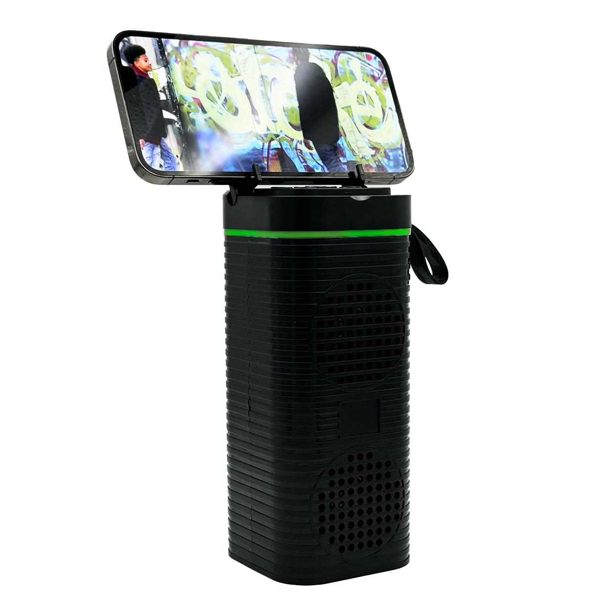 RGB Bluetooth Speaker with Phone Holder & FM/USB Playback