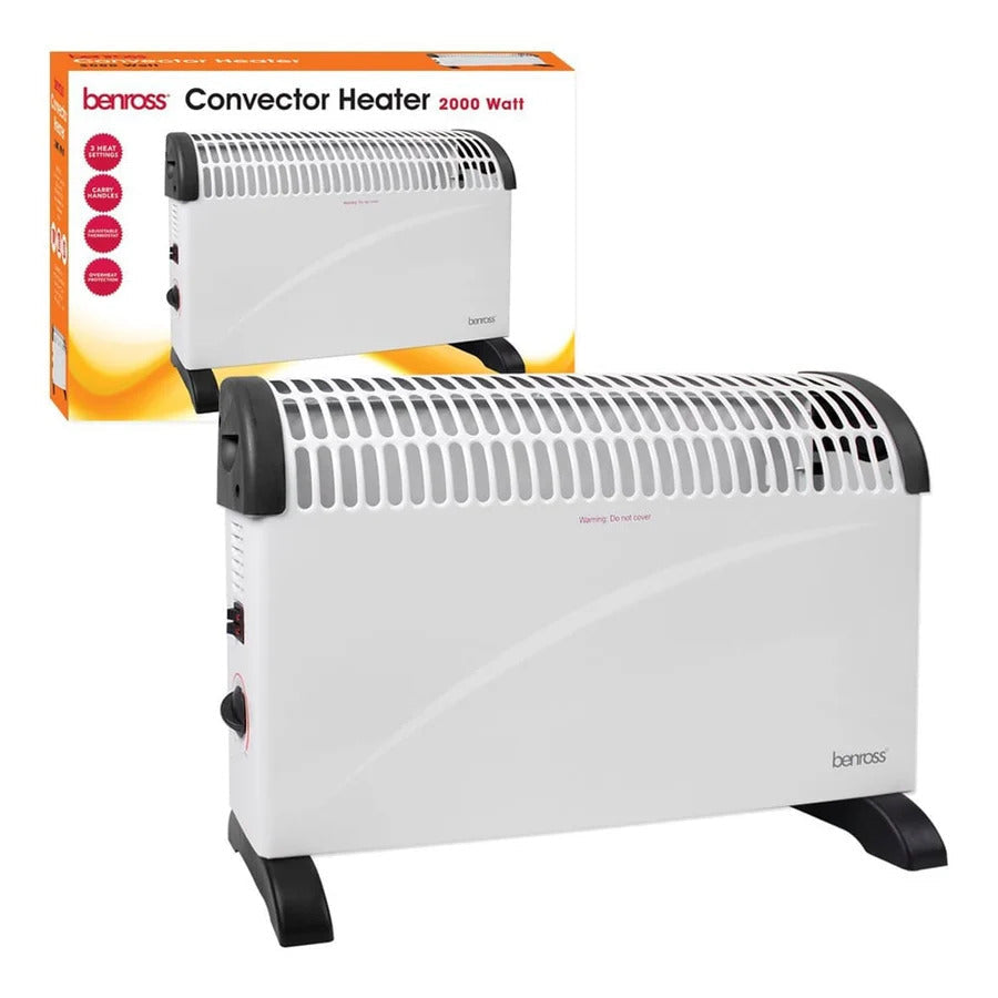 2000W Portable Convector Heater with 3 Heat Settings – Energy Efficient Electric Heater