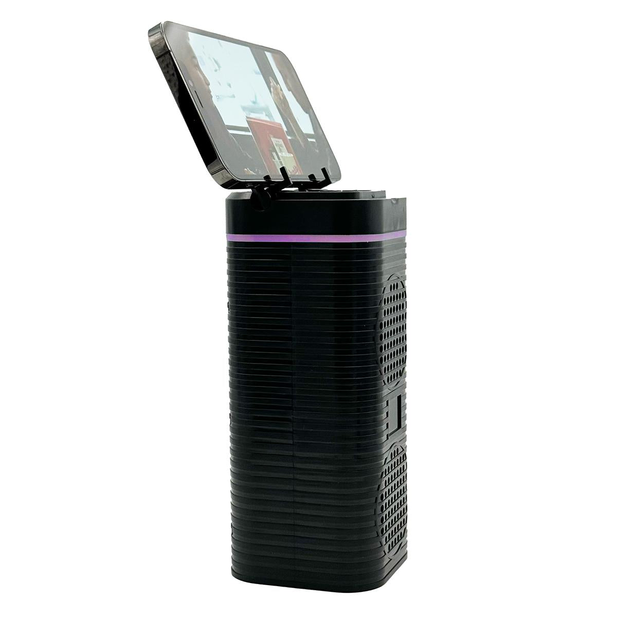 RGB Bluetooth Speaker with Phone Holder & FM/USB Playback