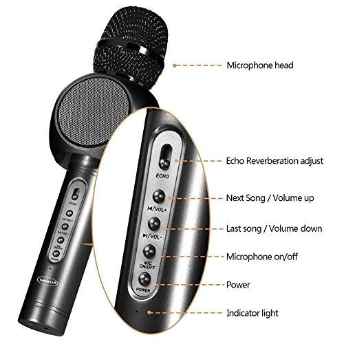 Wireless Karaoke Microphone with Bluetooth Speaker – Portable Singing Mic for Home & Parties