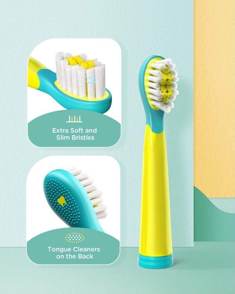 Kids Sonic Electric Toothbrush Rechargeable 3 Modes and 2 Heads