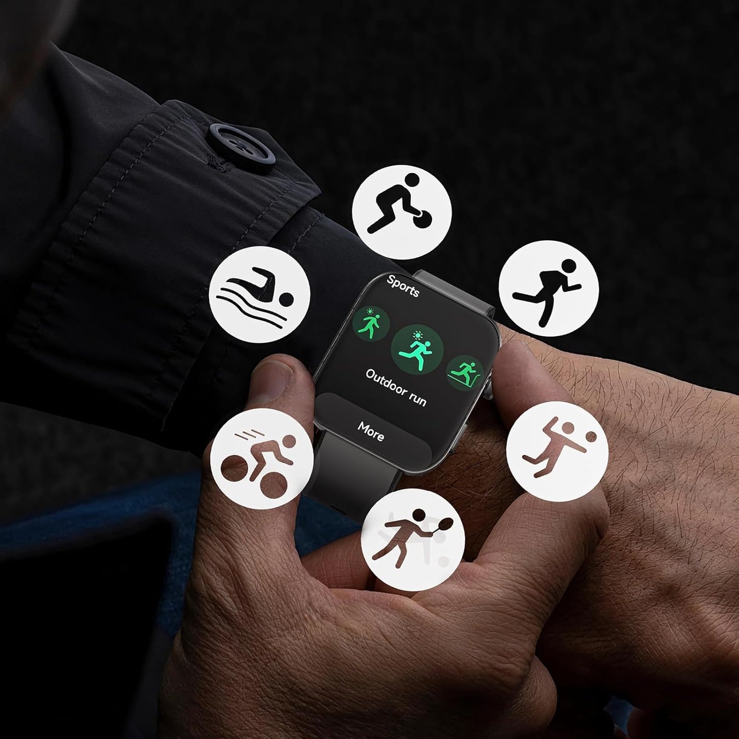 Smart Fitness Watch – IP68 Waterproof, Heart Rate, Calls, Android/iOS Compatible