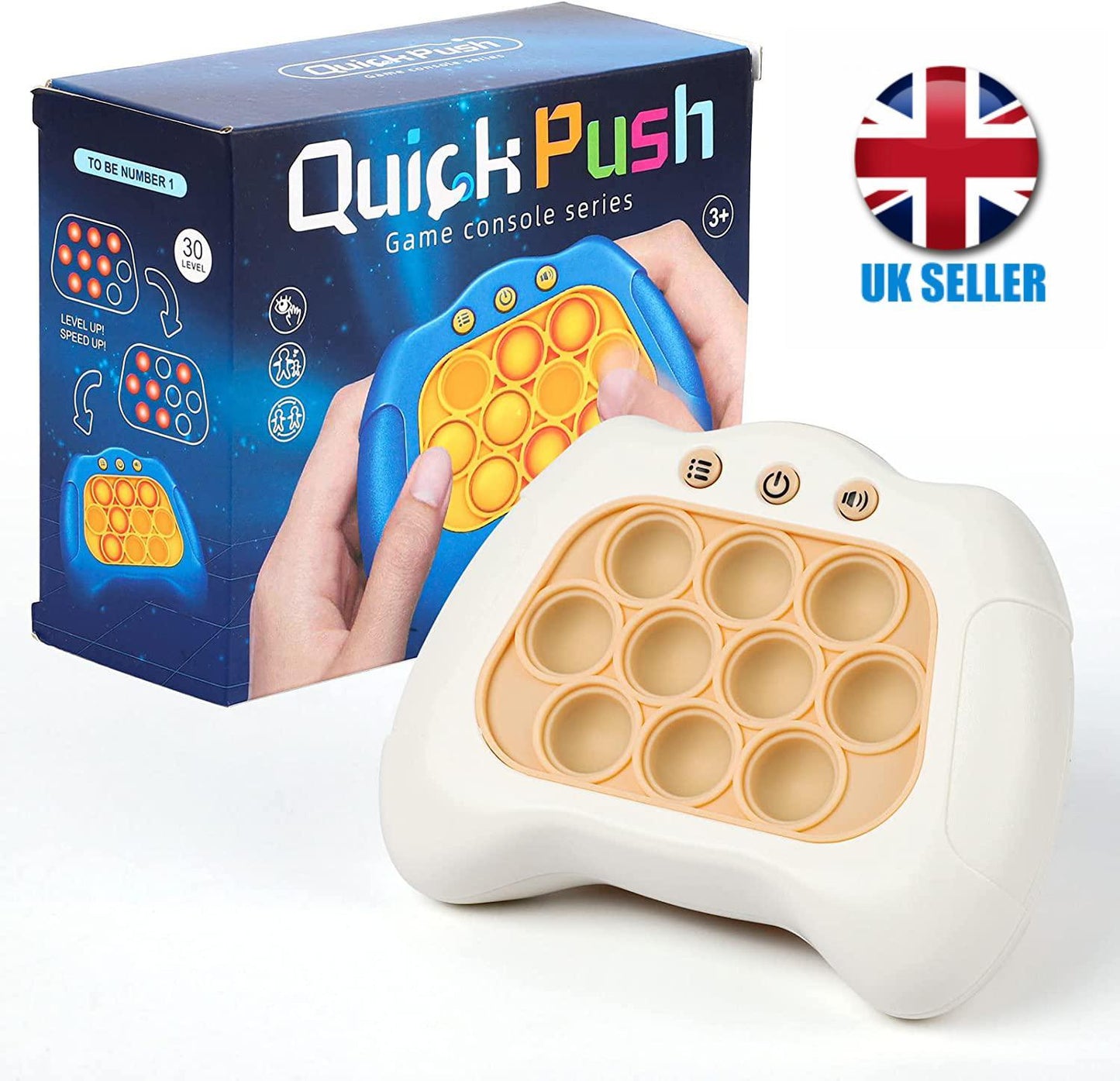 Quick-Push Pop Game Controller – Reflex Speed Puzzle with Light and Sound