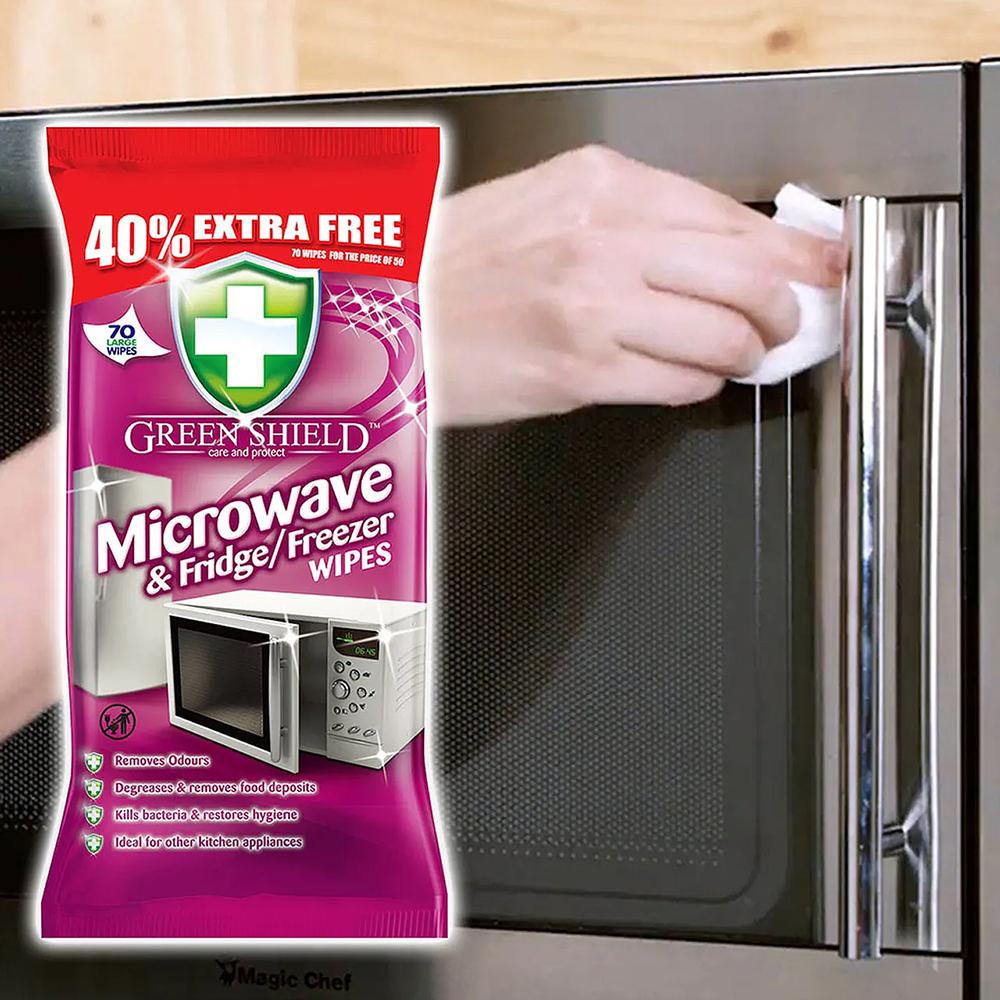 Anti-Bacterial Microwave & Fridge Wipes – 70 Pack, Odour Removal & Hygiene Cleaning