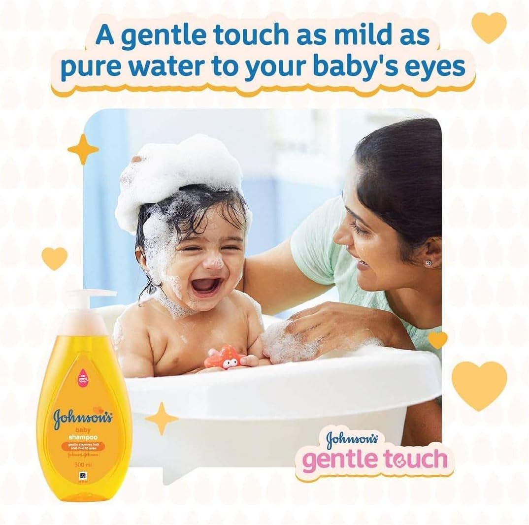 Johnson's Baby Shampoo 100ml Mini Travel Bottle, No More Tears Formula, Hypoallergenic, Soft and Shiny Hair, Ideal Baby Shower Gift - Haircare Kids for Holidays