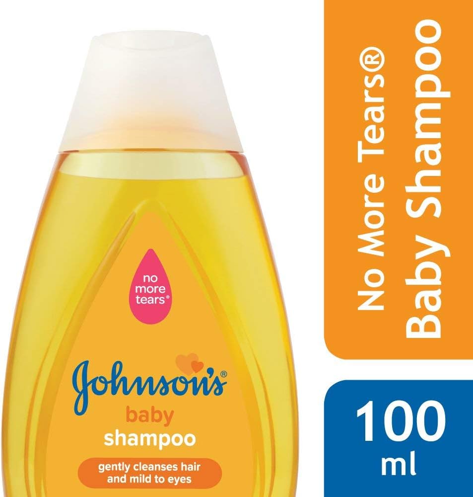 Johnson's Baby Shampoo 100ml Mini Travel Bottle, No More Tears Formula, Hypoallergenic, Soft and Shiny Hair, Ideal Baby Shower Gift - Haircare Kids for Holidays