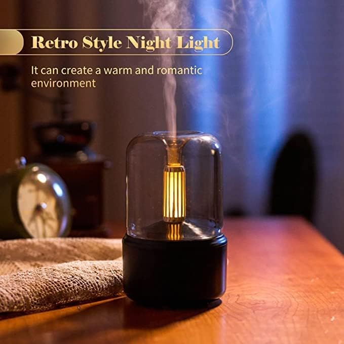USB Candlelight Aroma Diffuser – 120ml Essential Oil Humidifier for Home, Office & Relaxation