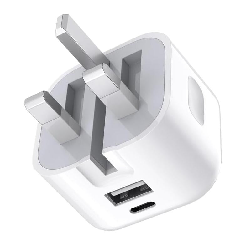 20W Dual-Port USB-C Charger – Fast, Fire-Retardant Design