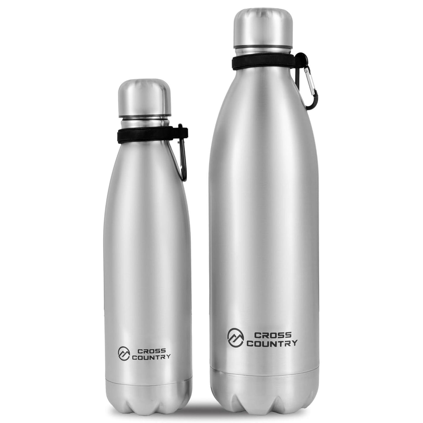 CROSS COUNTRY Insulated Vacuum Bottle 500ml - Leak Proof, Double Wall Insulation, Sweat Free - Bottled, Drinkware, Stainless Steel Water Bottle