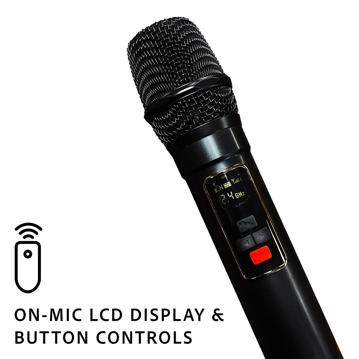 Portable Karaoke Speaker – Bluetooth, RGB Lighting & 2 Mics