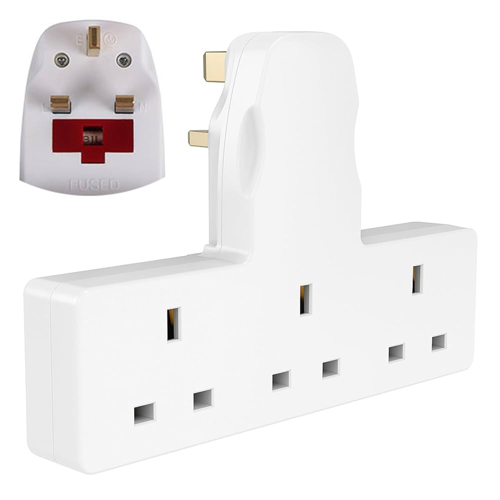 3-Way Moulded Cable-Free Adaptor – Compact Power Splitter