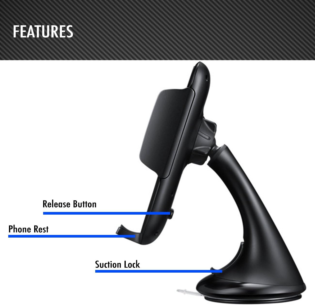 Car Window Mount Phone Holder – 360° Rotation, Magnetic Grip, Cable Clip
