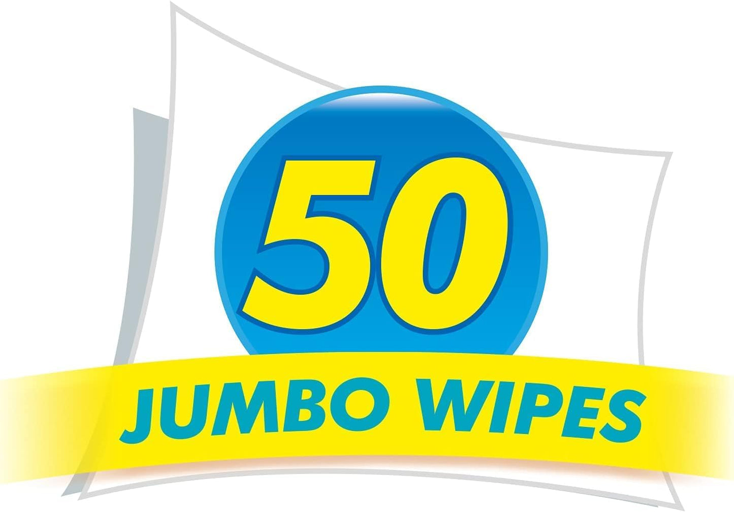 Jumbo Antibacterial Cleaning Wipes – 50 Extra-Strong Sheets