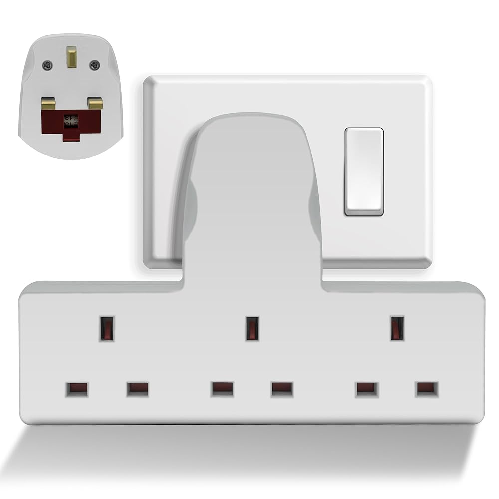 3-Way Moulded Cable-Free Adaptor – Compact Power Splitter