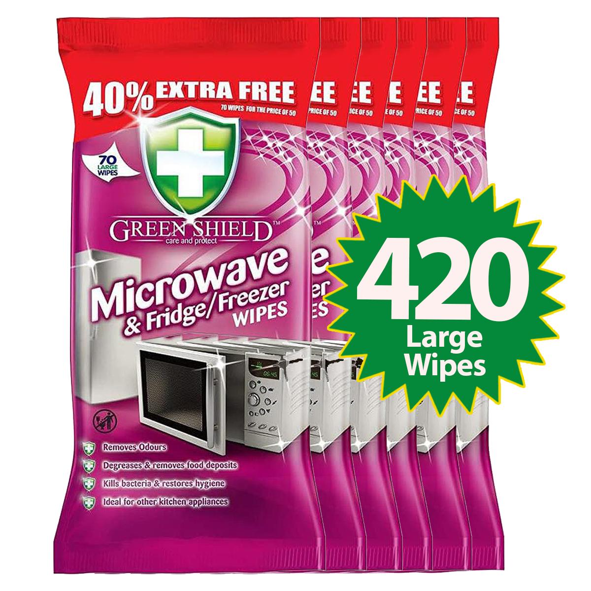 Anti-Bacterial Microwave & Fridge Wipes – 70 Pack, Odour Removal & Hygiene Cleaning