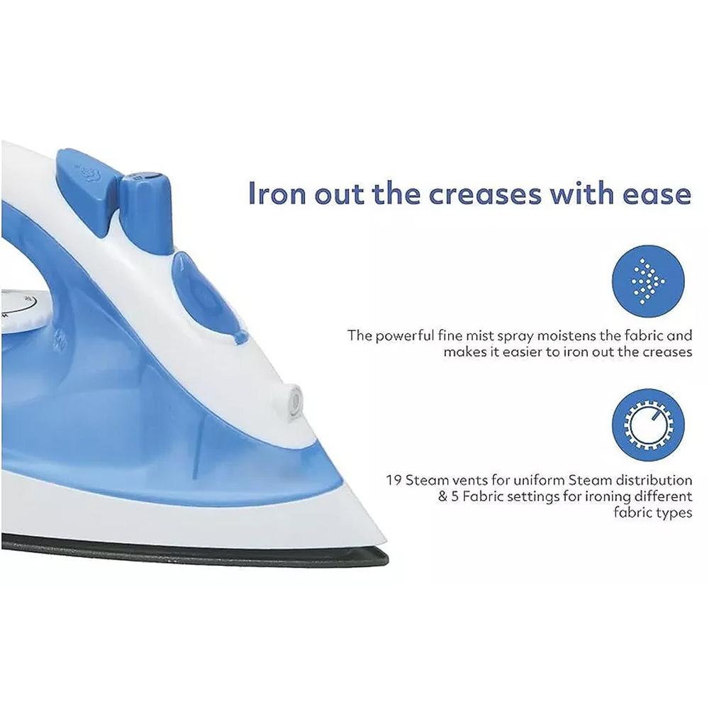Steam Iron - 1400W, Spray, Compact, Low Power
