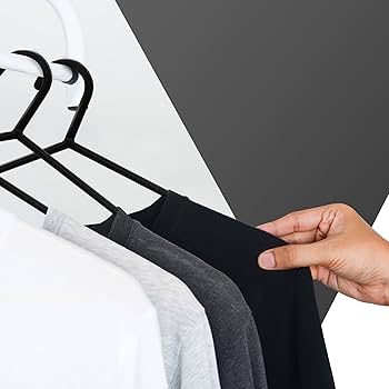 Coco & Gray 4pc Black Plastic Clothes Hangers ā Strong, Lightweight & Space-Saving