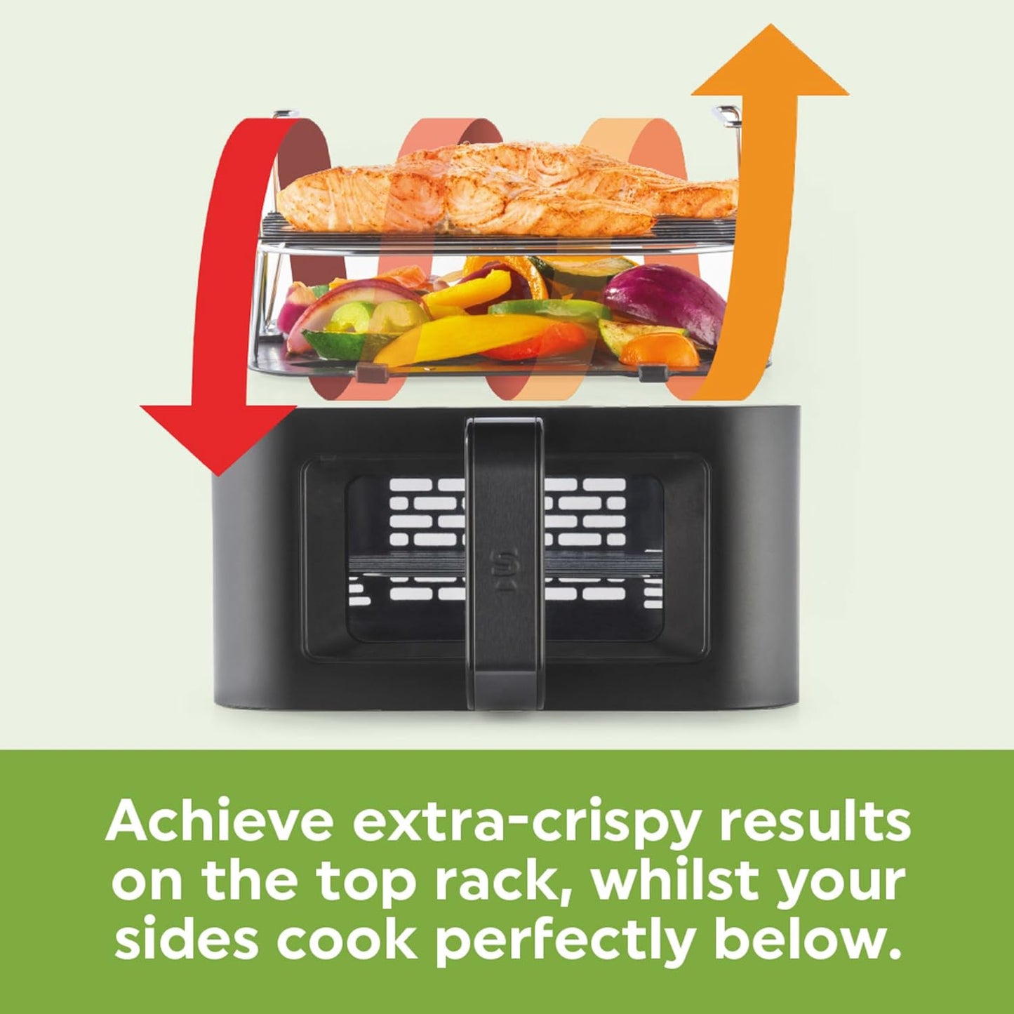 9L Dual Drawer Stackable Air Fryer – XL Capacity, 12 Functions, Space-Saving Design