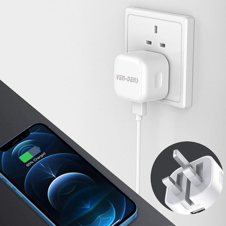 20W Dual-Port USB-C Charger – Fast, Fire-Retardant Design