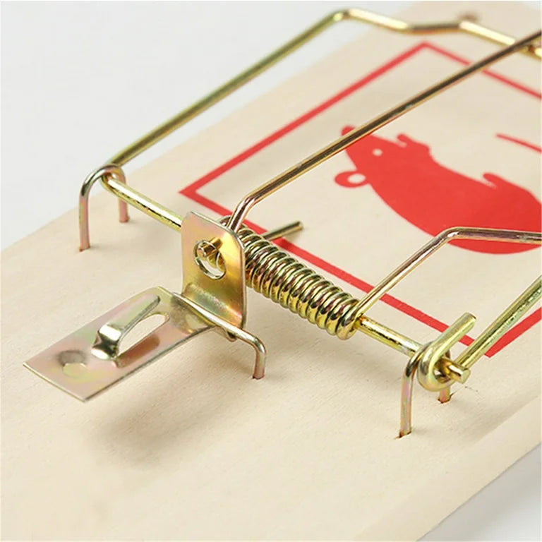 Ashley 3-Piece Wooden Mouse Traps, Eco-Friendly Rodent Control, Reusable Mice Catching Device