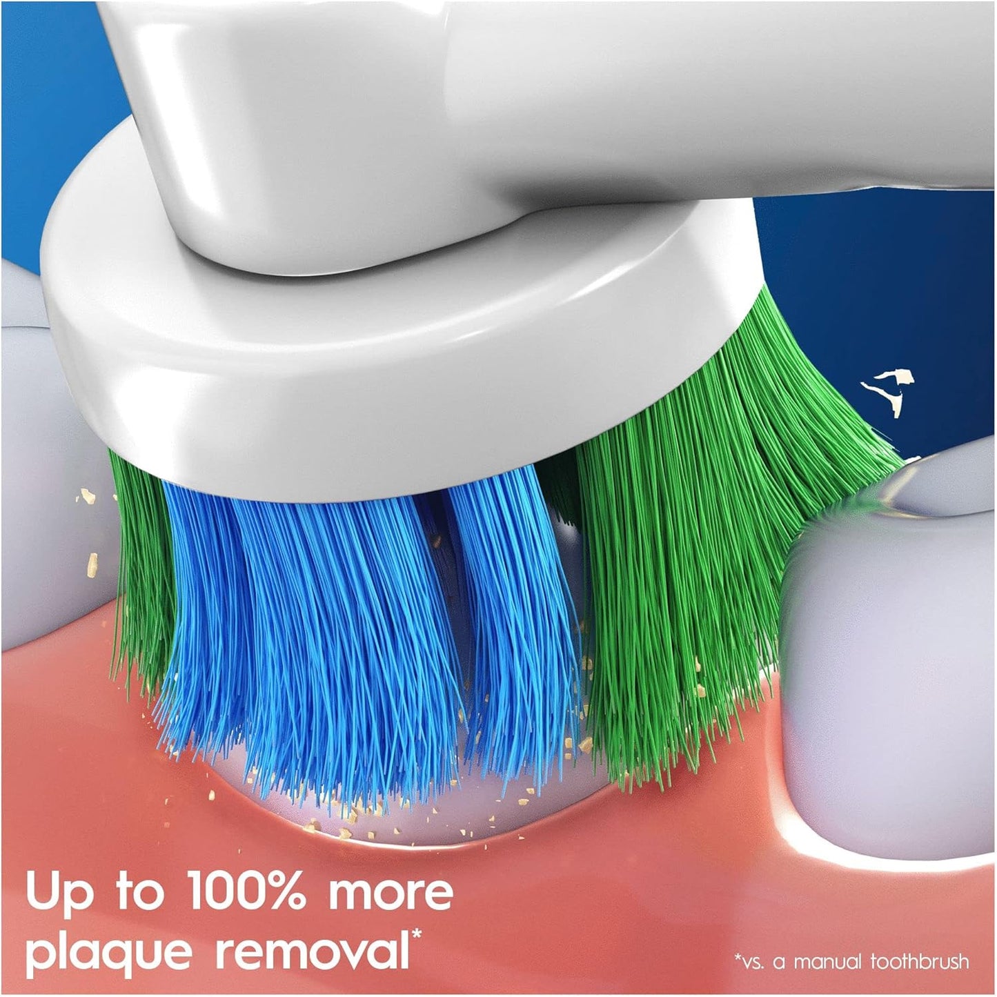 Pro Precision Clean Battery Toothbrush – Plaque Remover Head + 2 Batteries