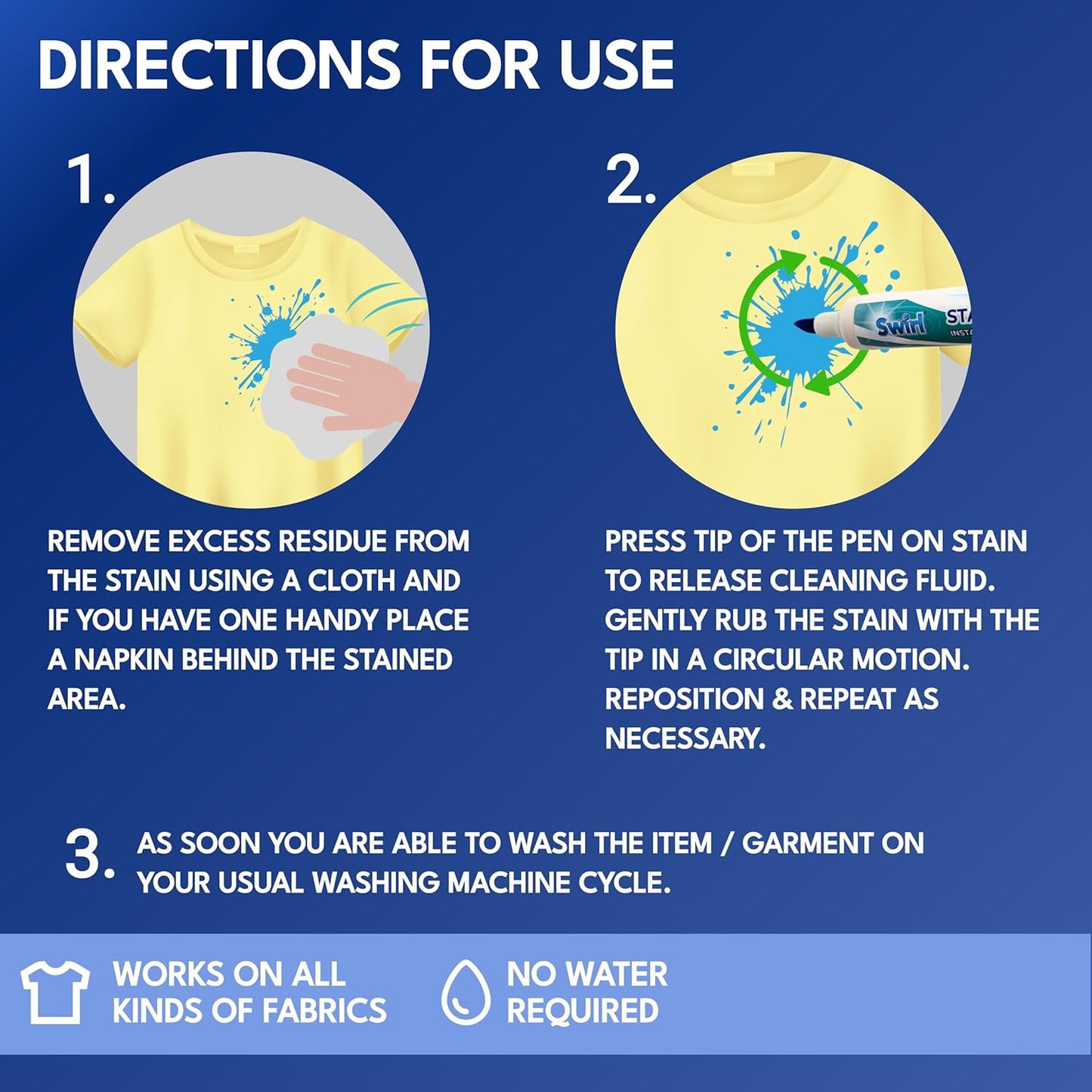 Stain Remover Pen – Compact, Travel Size, On-the-Go Fabric Spot Cleaner