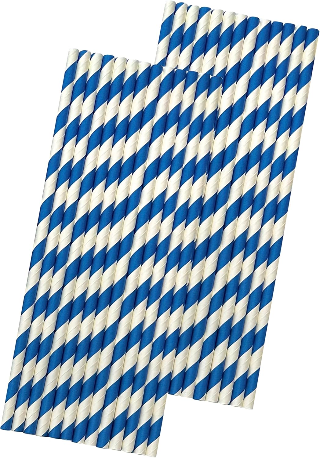 CarterGold 6mm x 190mm Paper Straws, 50 Pack - Environmentally Friendly, Biodegradable, for Parties, Events, Cocktails, Birthday, Wedding