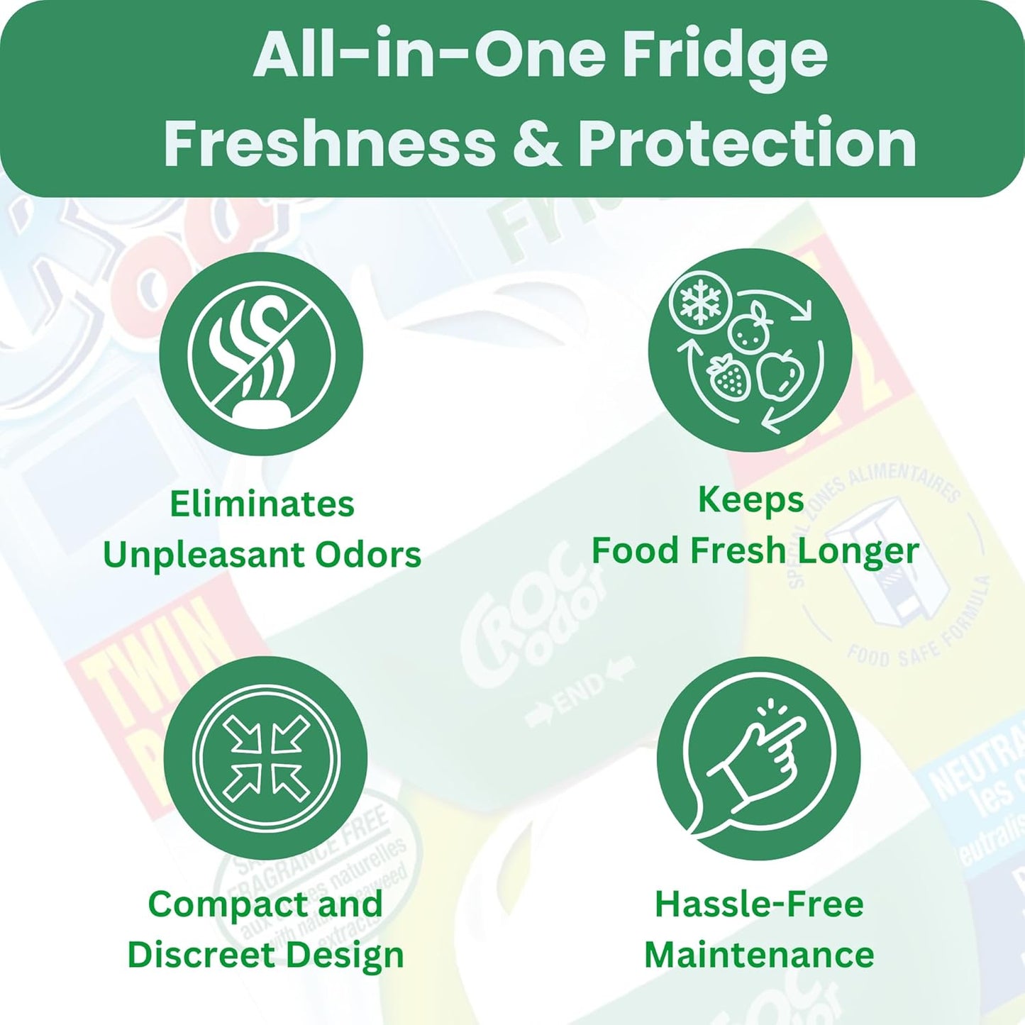 Fridge Freshener – Long Lasting Lemon Scent Deodoriser
