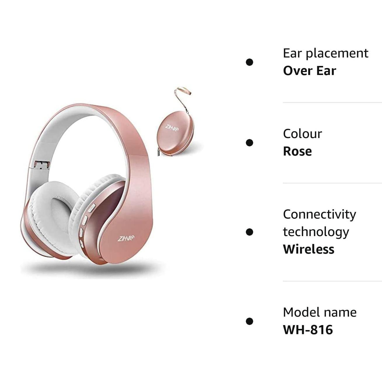 Foldable Bluetooth Headphones – Wireless & Wired, 15-Hour Playtime