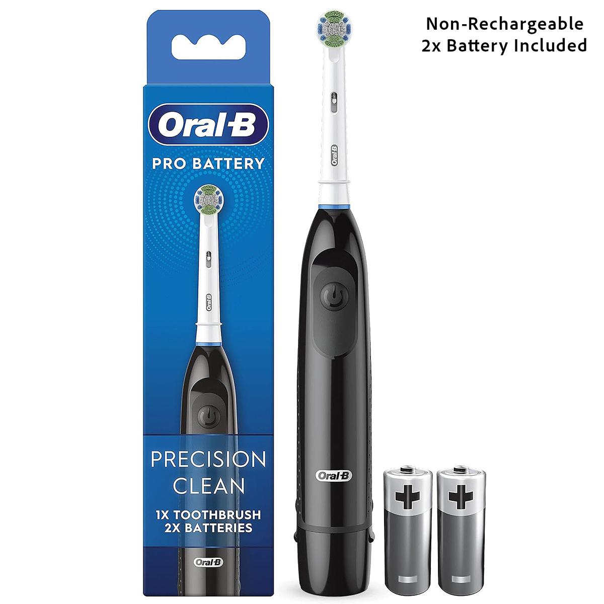 Pro Precision Clean Battery Toothbrush – Plaque Remover Head + 2 Batteries