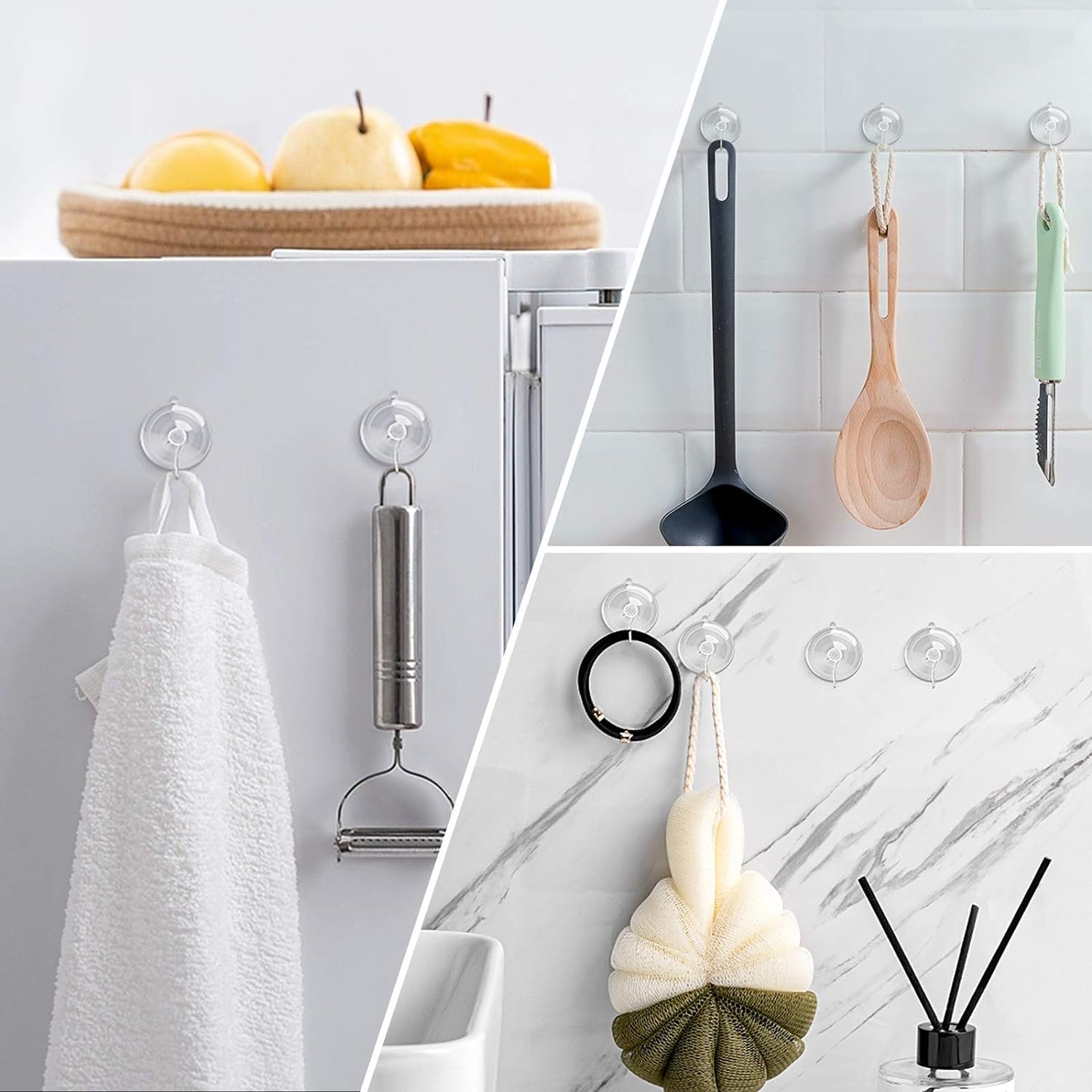 12pc Strong Suction Hooks – Easy No-Drill