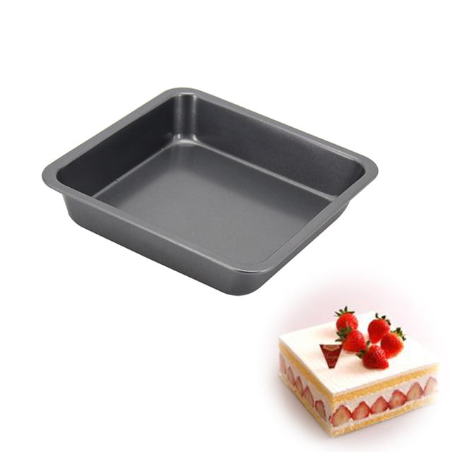 Square Baking Tin 20 × 20 × 4.5 cm – Non-Stick Carbon Steel