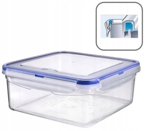 Hobby Life Clip Click & Lock Airtight Storage Box 2.6L Clear Food Container Stackable Organization Bin