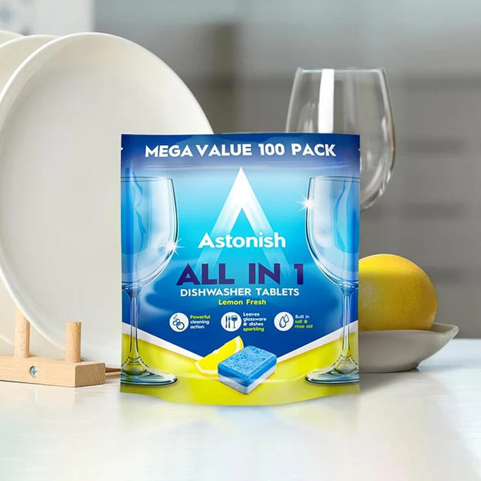 All-in-1 Dishwasher Tablets – Lemon Fresh, 100 Pack