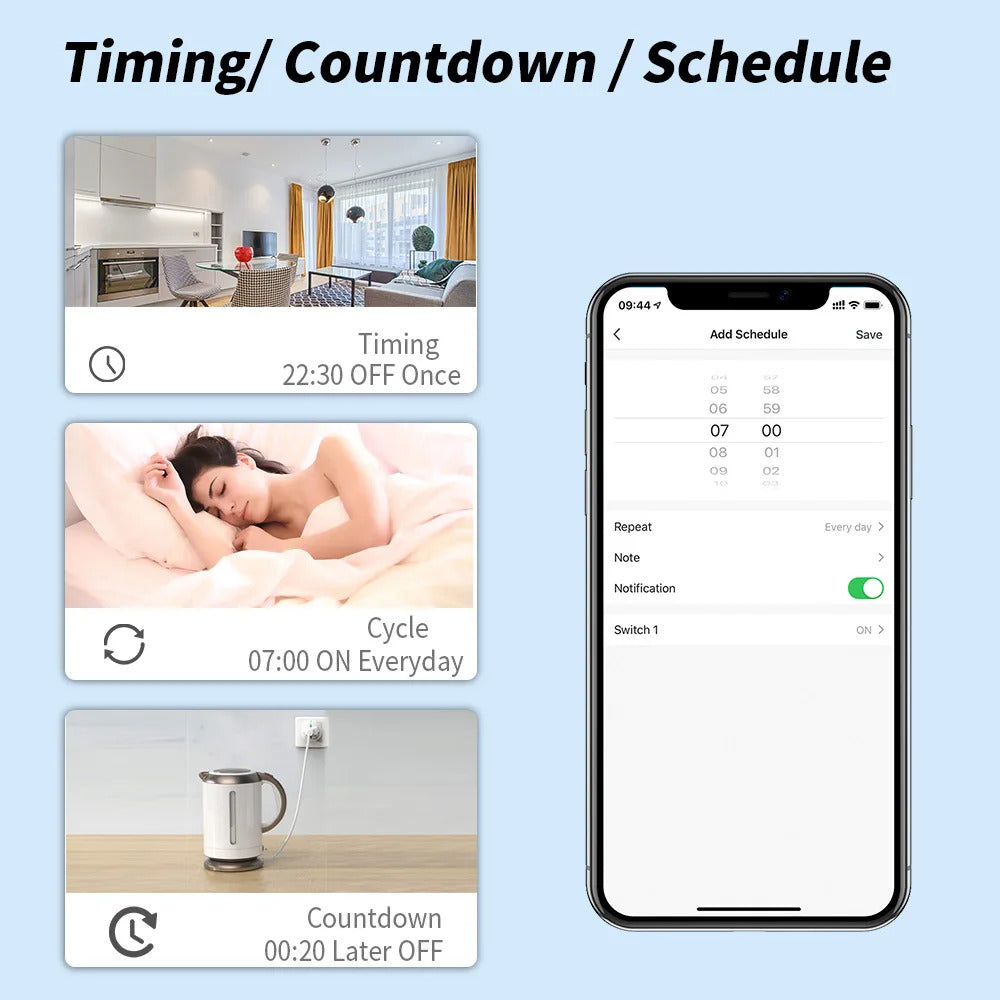 Wireless WiFi Smart Plug – Energy Monitoring, Alexa & Google Compatible