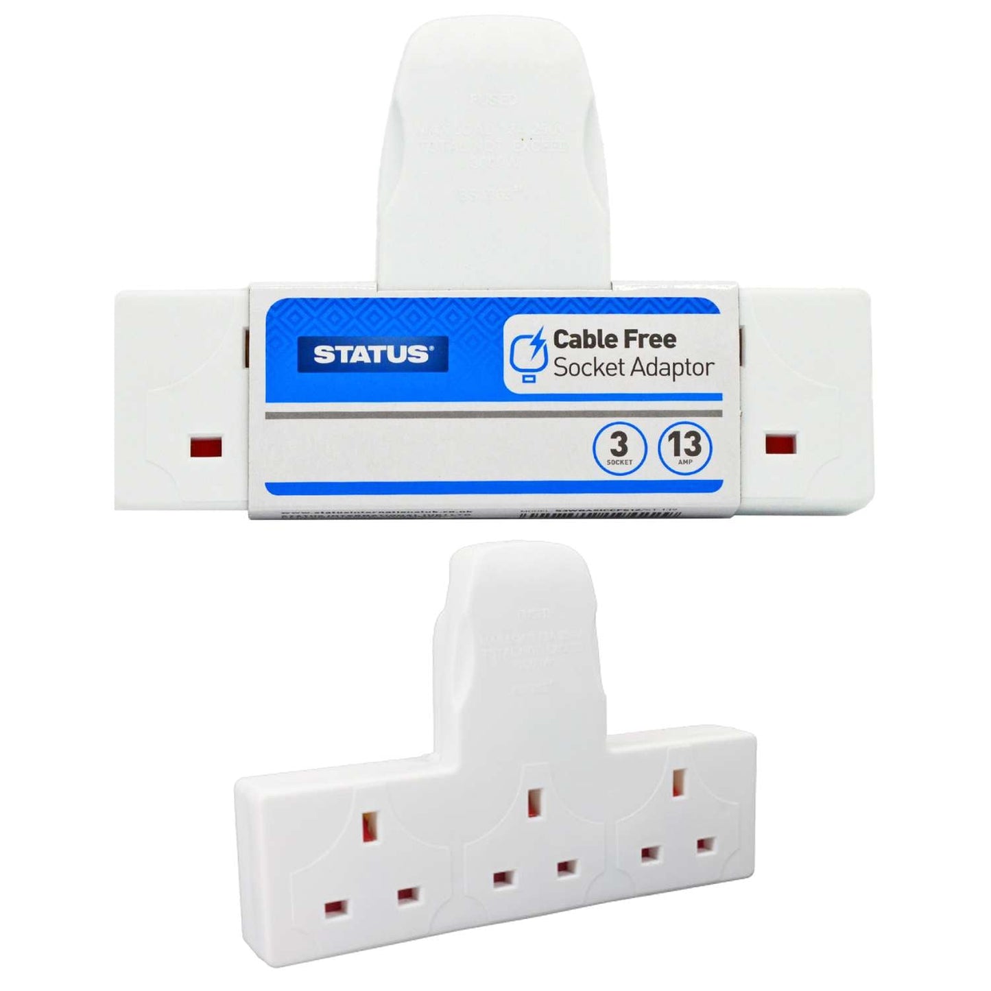 3-Way Moulded Cable-Free Adaptor – Compact Power Splitter