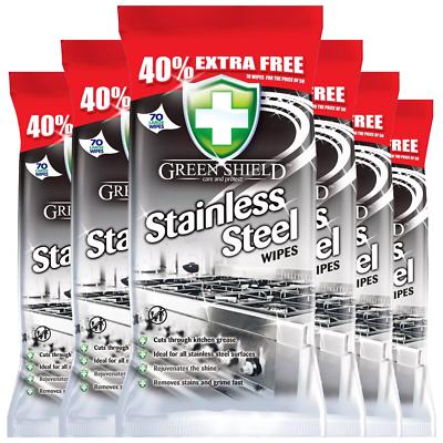 Stainless Steel Wipes – 70 Pack, Streak-Free, Anti-Bacterial, Polish & Protect