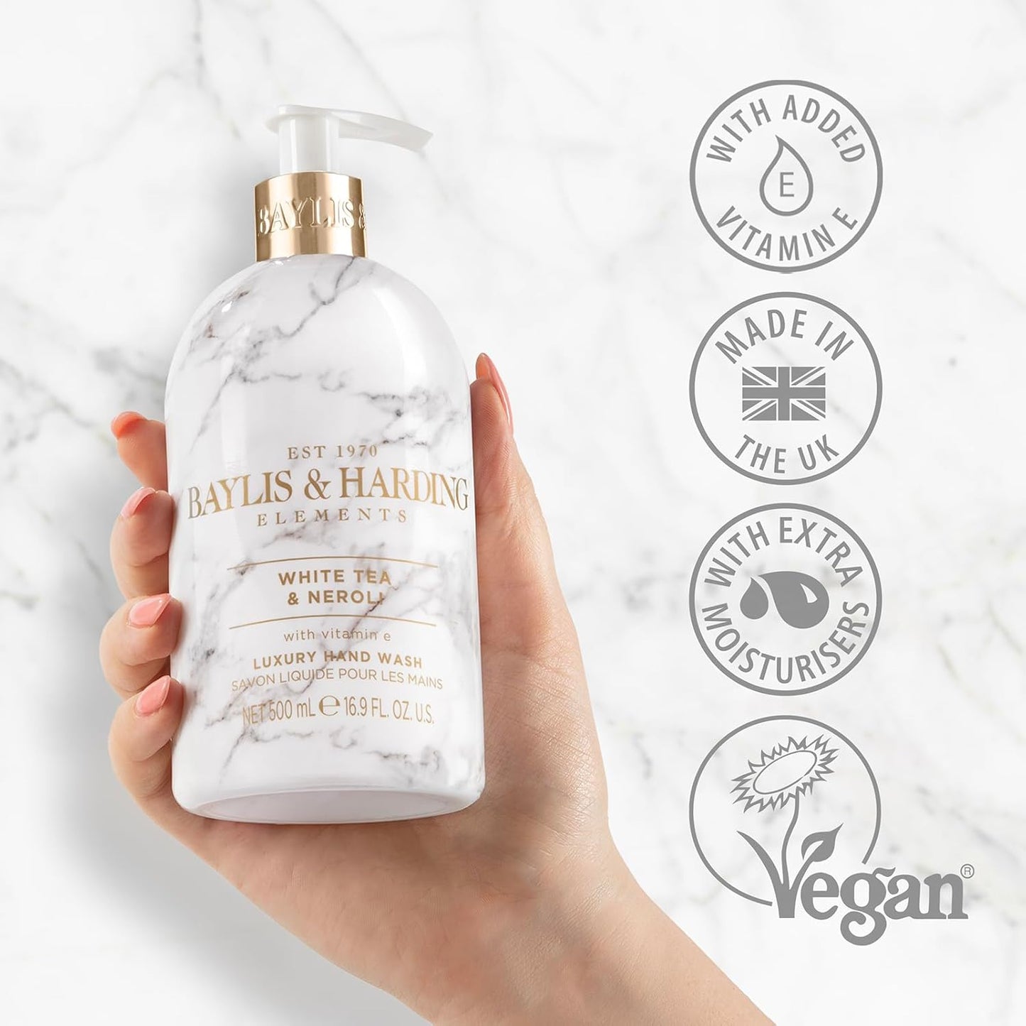 White Tea & Neroli Hand Wash – 500ml Gentle & Soothing