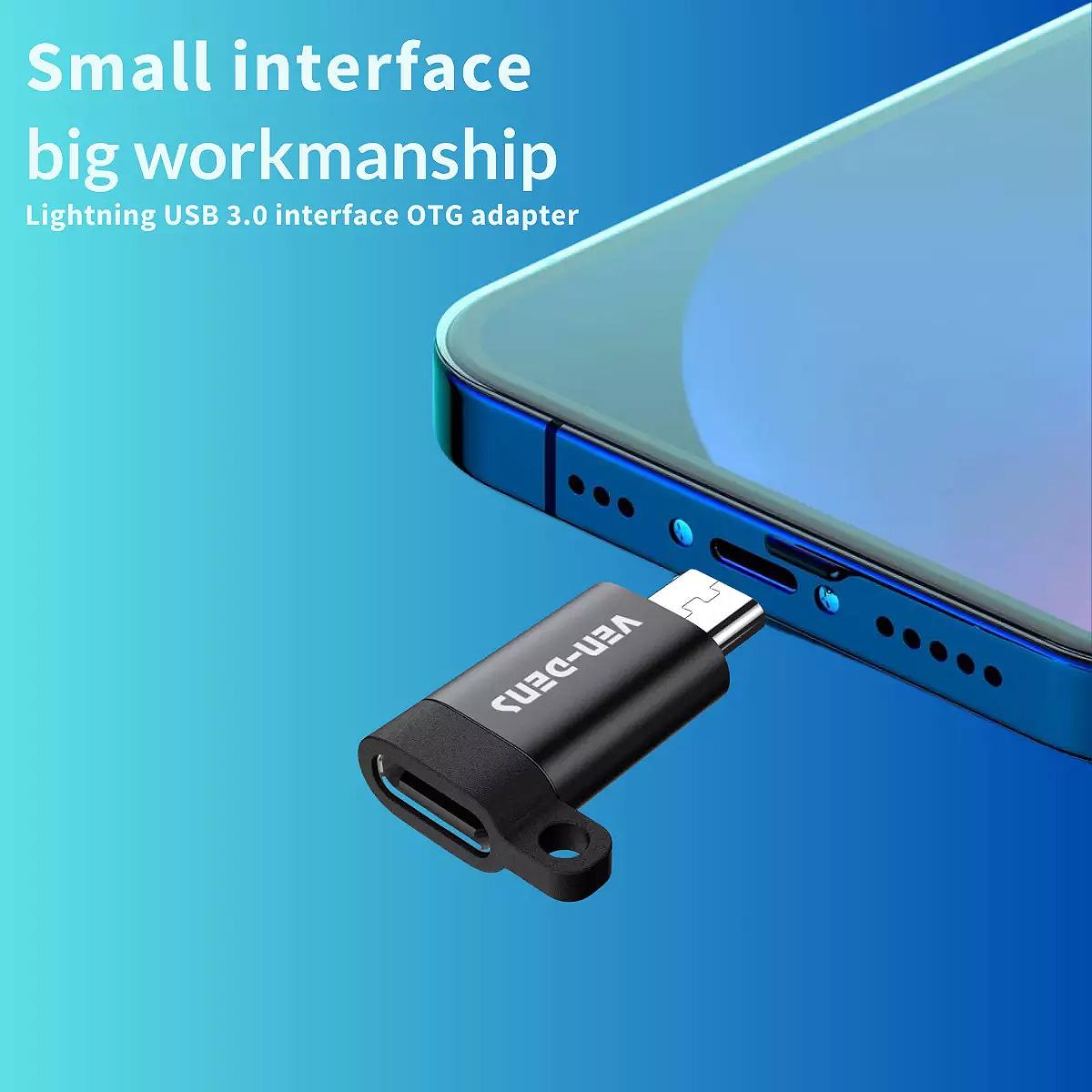 USB-A to USB-C OTG Adaptor – Fast Data & Charging