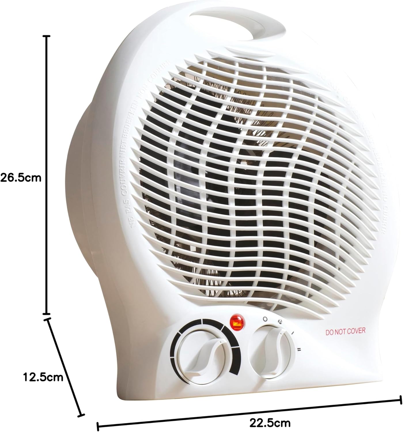 2000W Upright Fan Heater – 2 Heat Settings, Cool Fan Mode & Thermostat