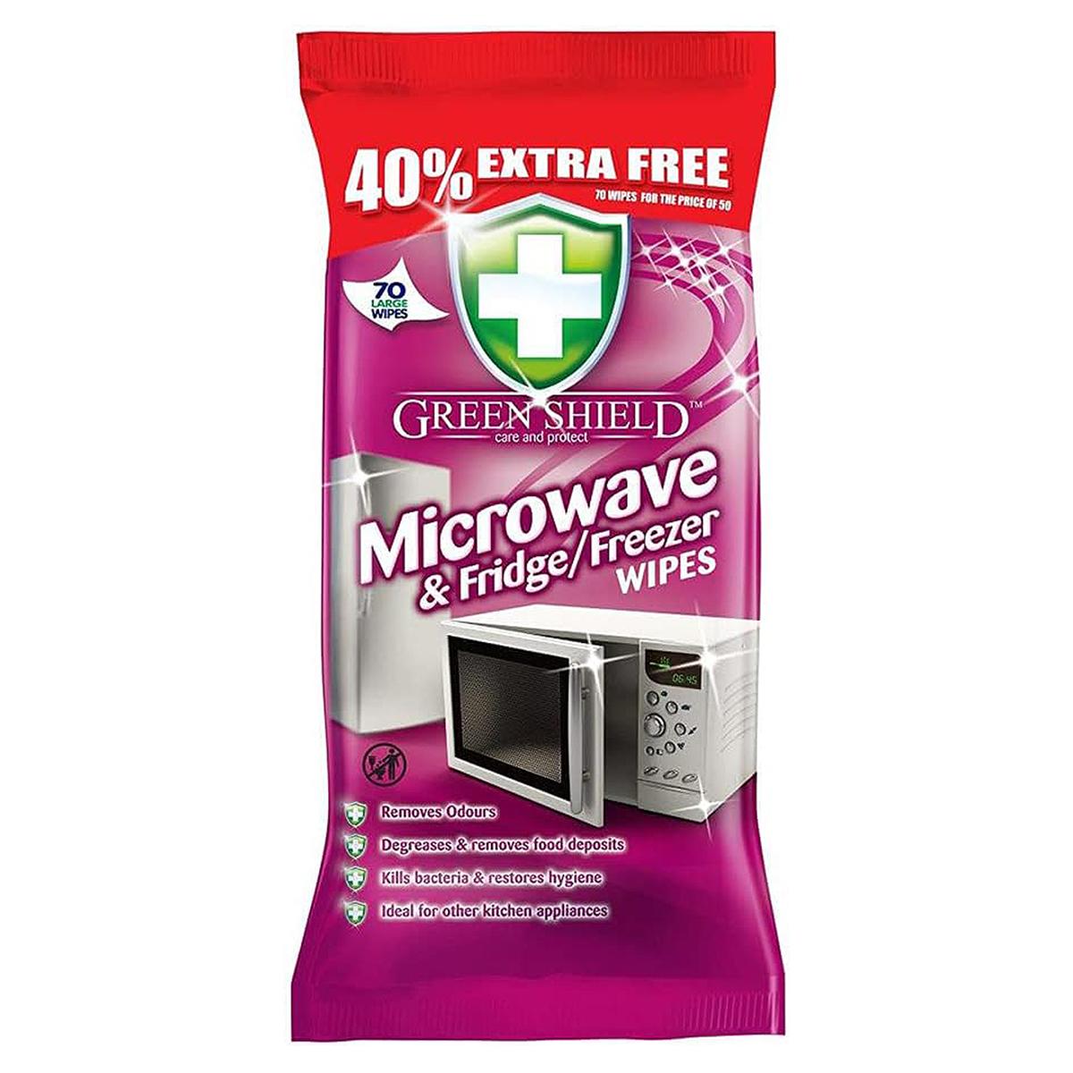 Anti-Bacterial Microwave & Fridge Wipes – 70 Pack, Odour Removal & Hygiene Cleaning