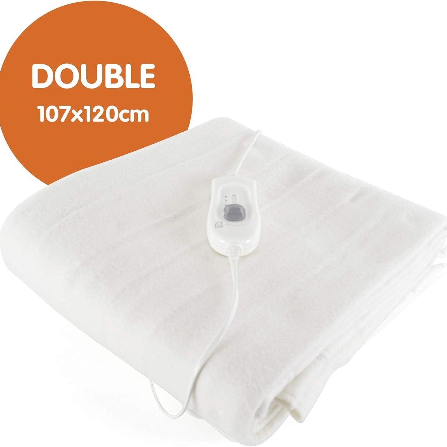 Electric Underblanket - Double Size, Dual Heat, Detachable Controller, Machine Washable