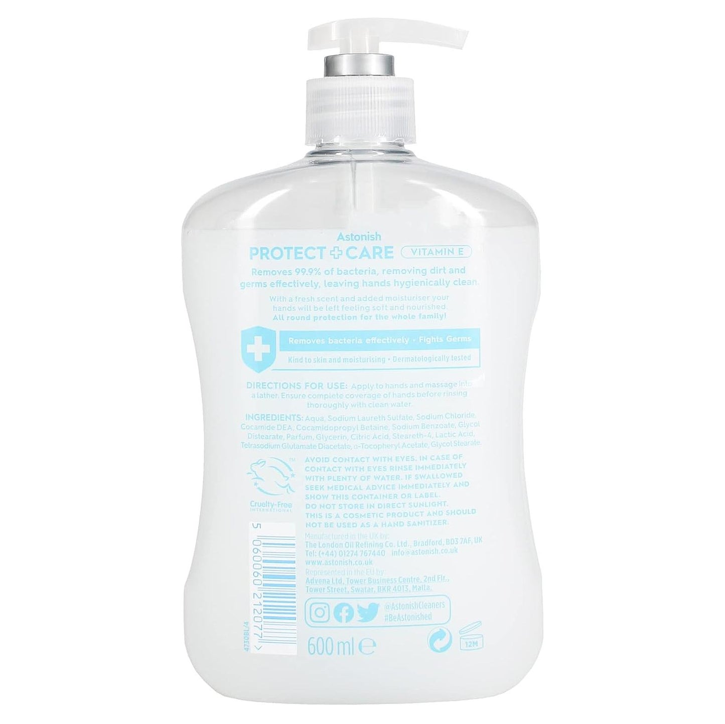 Vitamin E Hand Wash – 600ml Antibacterial & Soothing