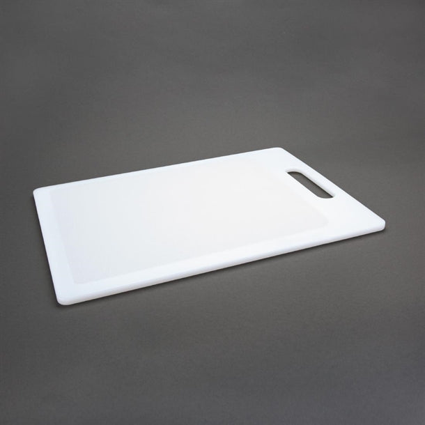 Ashley White Plastic Chopping Board, 25x15cm, Kitchen Cutting Board, Non-slip Surface, Food Prep Tool