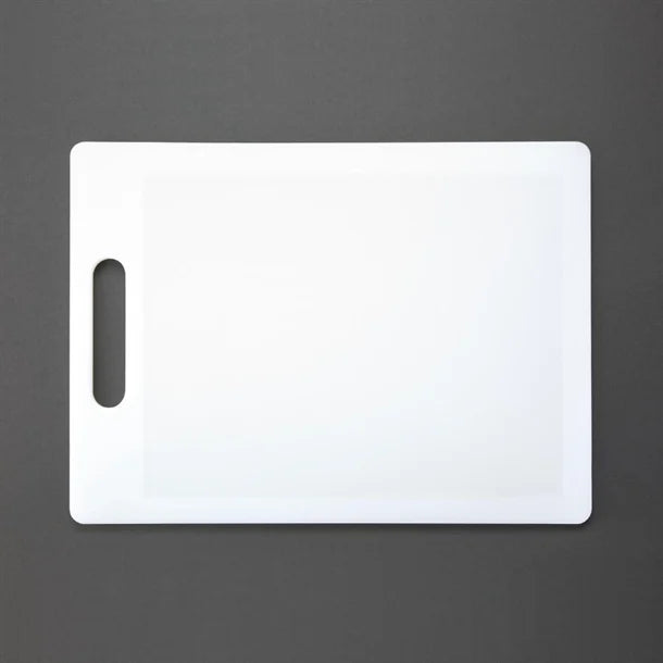 Ashley White Plastic Chopping Board, 25x15cm, Kitchen Cutting Board, Non-slip Surface, Food Prep Tool