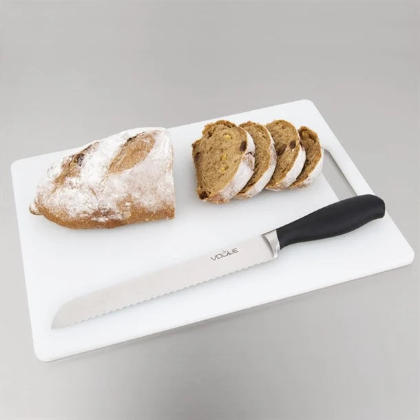 Ashley White Plastic Chopping Board, 25x15cm, Kitchen Cutting Board, Non-slip Surface, Food Prep Tool