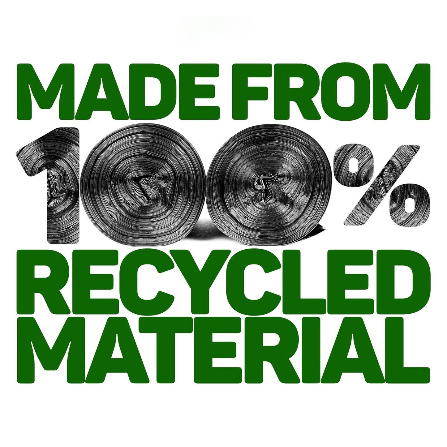 Tidyz 10 x 100L Refuse Sacks Medium Strength and Extra Strong with Drawstring Closure Bin Bags