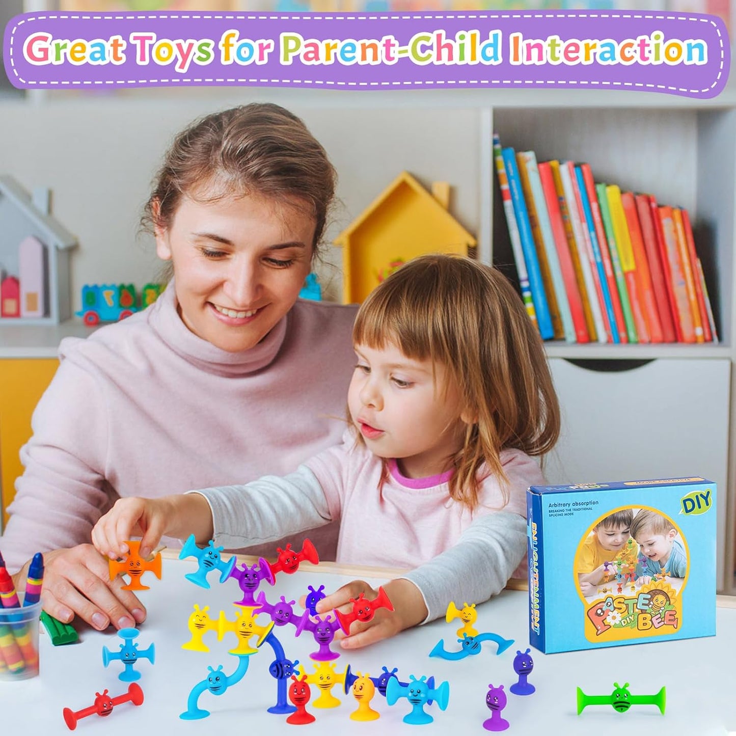 11-Piece Suction Cup Sensory Toy Set – STEM Silicone Fidget & Bath Play